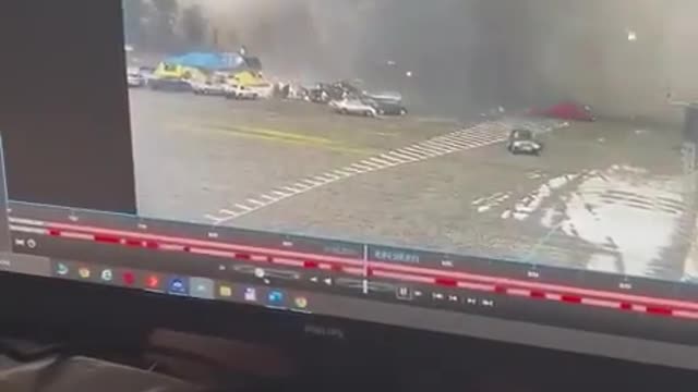Russian forces have struck Independence Square in central Kharkiv with a powerful explosion.