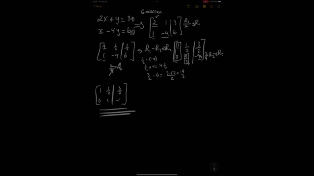 MATRICES Part VI: Solving Systems of Equations by Using the Gaussian Elimination Method