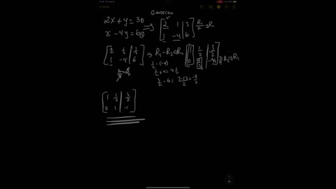 MATRICES Part VI: Solving Systems of Equations by Using the Gaussian Elimination Method