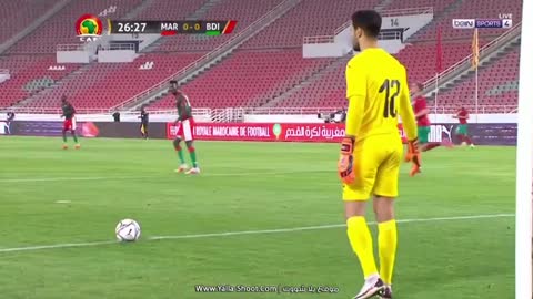 الشوط الاول لمباراة المغرب و بوروندي