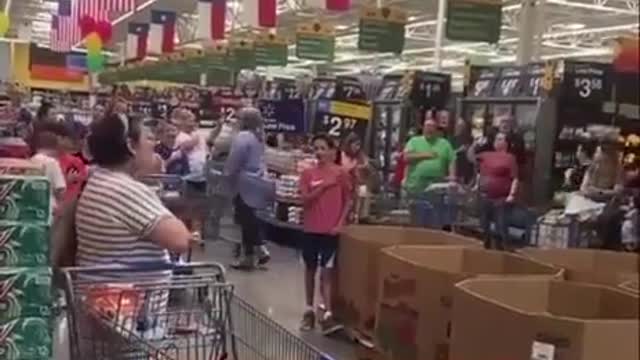 INCREDIBLE PATRIOTISM: Walmart Patrons Stop Shopping, Sing National Anthem Together