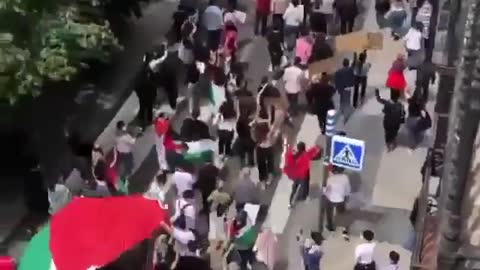 Madrid, Spain protest of the Israeli aggression on Gaza