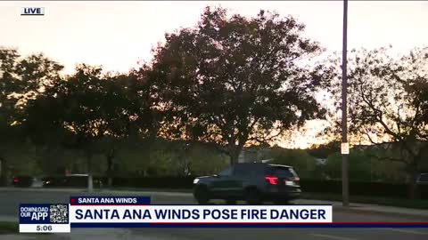 Santa Ana winds pose fire danger in SoCal