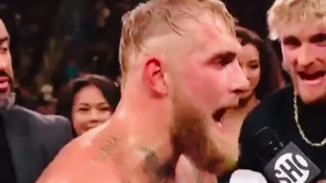 Jake Paul after beating Anderson silva. “I want Nate Diaz.. You too Canelo”