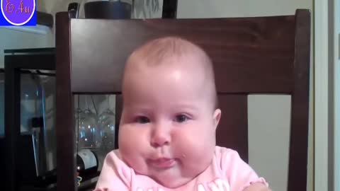 Chubby baby cutiepie funny reaction😍