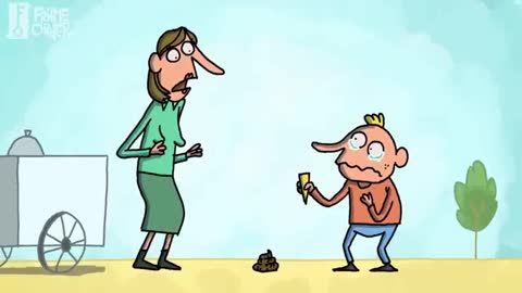 Ice-cream with funny moment