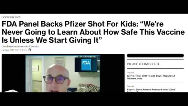 FDA Panel Member Admits Long Term Effects of Covid Vaccines are Unknown