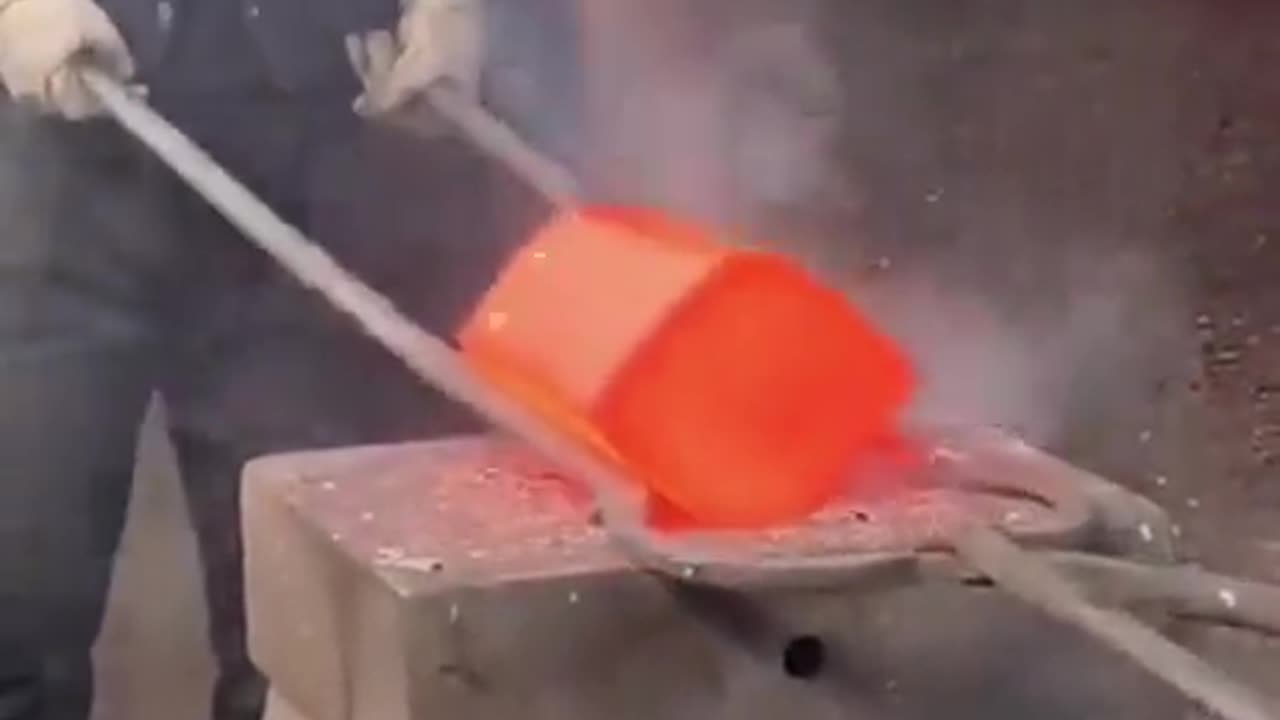 A hot steel factory