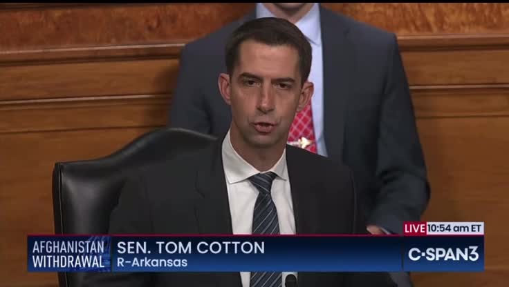 Senator Cotton GRILLING Milley on Afghanistan