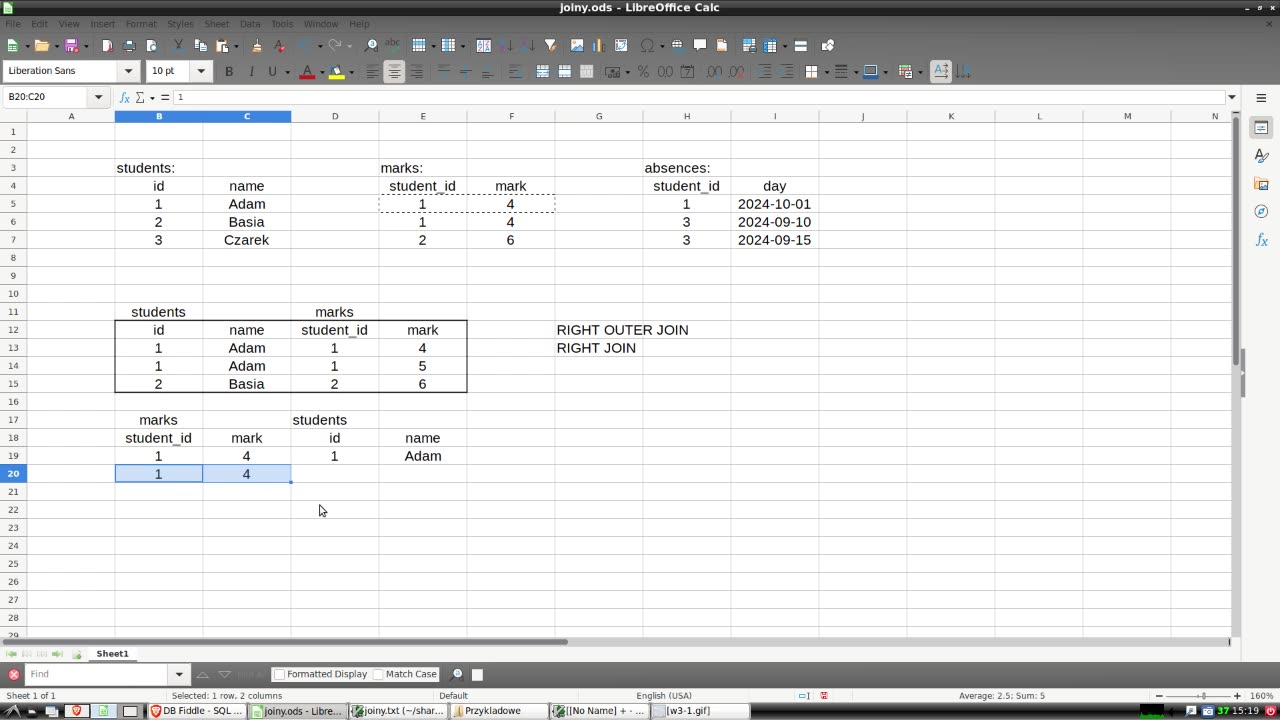 SQL: JOINy cz. 8 RIGHT JOIN