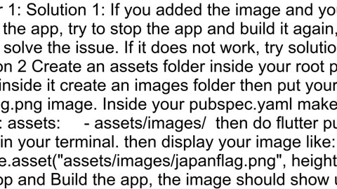 Flutter is unable to load my Asset how do i fix it