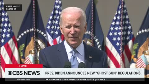 Biden announces new rule on "ghost guns" aimed at combating gun crimes | full video