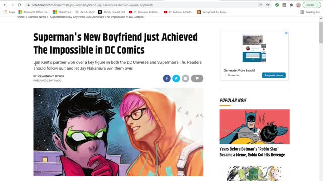 DC HAMFISTEDLY MAKES ROBIN LIKE SUPERMANS BOYFRIEND? DC GOES BROKE FOR THE SAKE OF WOKE!