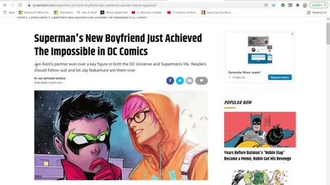 DC HAMFISTEDLY MAKES ROBIN LIKE SUPERMANS BOYFRIEND? DC GOES BROKE FOR THE SAKE OF WOKE!