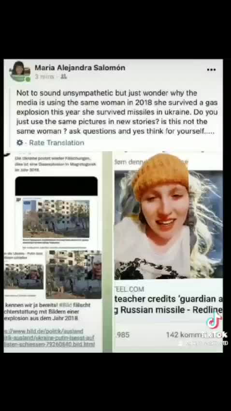 UKRAINE FAKE NEWS - This woman was a 2018 gas leak explosion