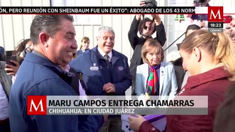 Gobernadora de Chihuahua lleva chamarras al centro educativo Leona Vicario