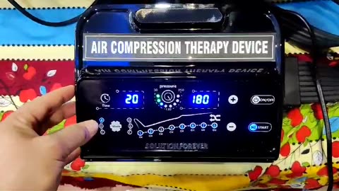 Pneumatic Intermittent Sequential Air Compression Therapy Device Digital 8 Chamber Touch Panel