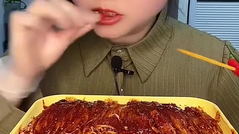 MUKBANG - Spicy Chili enoki #shorts