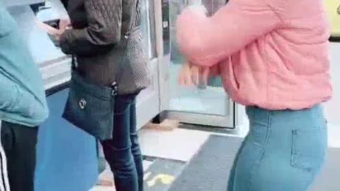The girl enjoy the life