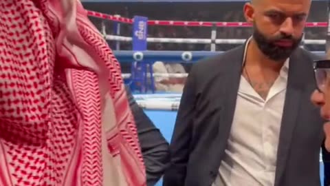 Cristiano 😍 Georgina #CR7 & Mike Tyson legend of 🥊 Battle Of The Baddest in Riyadh