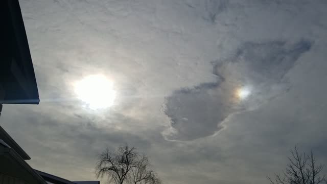 Sun’s reflection in the sky