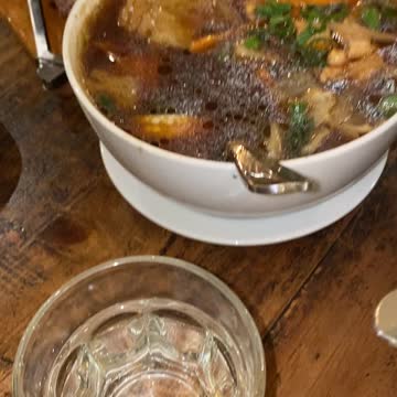 Pork crackling, sotanghon soup at mamalor restaurant