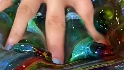 Rainbow clear slime asmer