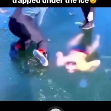 Russian swimmer was trapped under the ICE and than this Happened