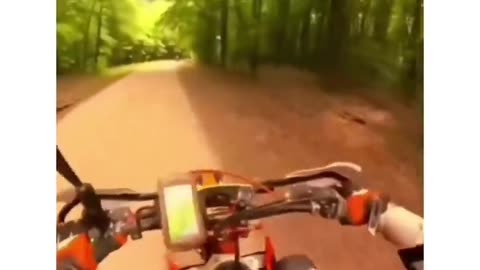 Biker Gets Stick Thru His Foot