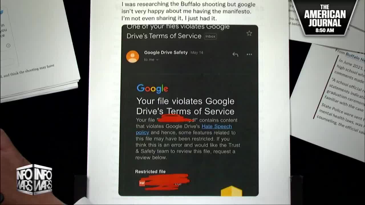 Google Drive Is Deleting Buffalo Shooter’s Manifesto From Personal Drives