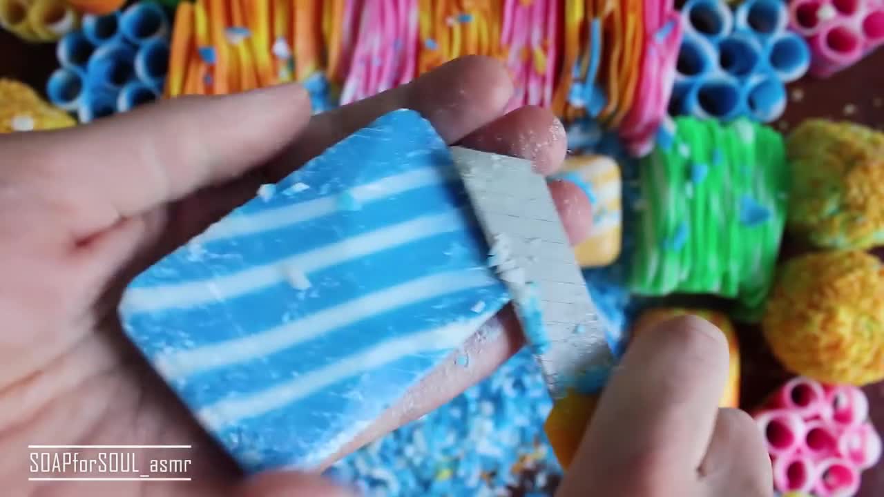 [ASMR]. Soap cubes only. Very satisfying relax sound.Compilation