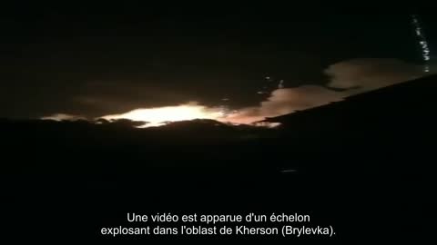 Il y avait une vidéo d'un échelon avec l'explosion du matériel des occupants dans la région de Kher