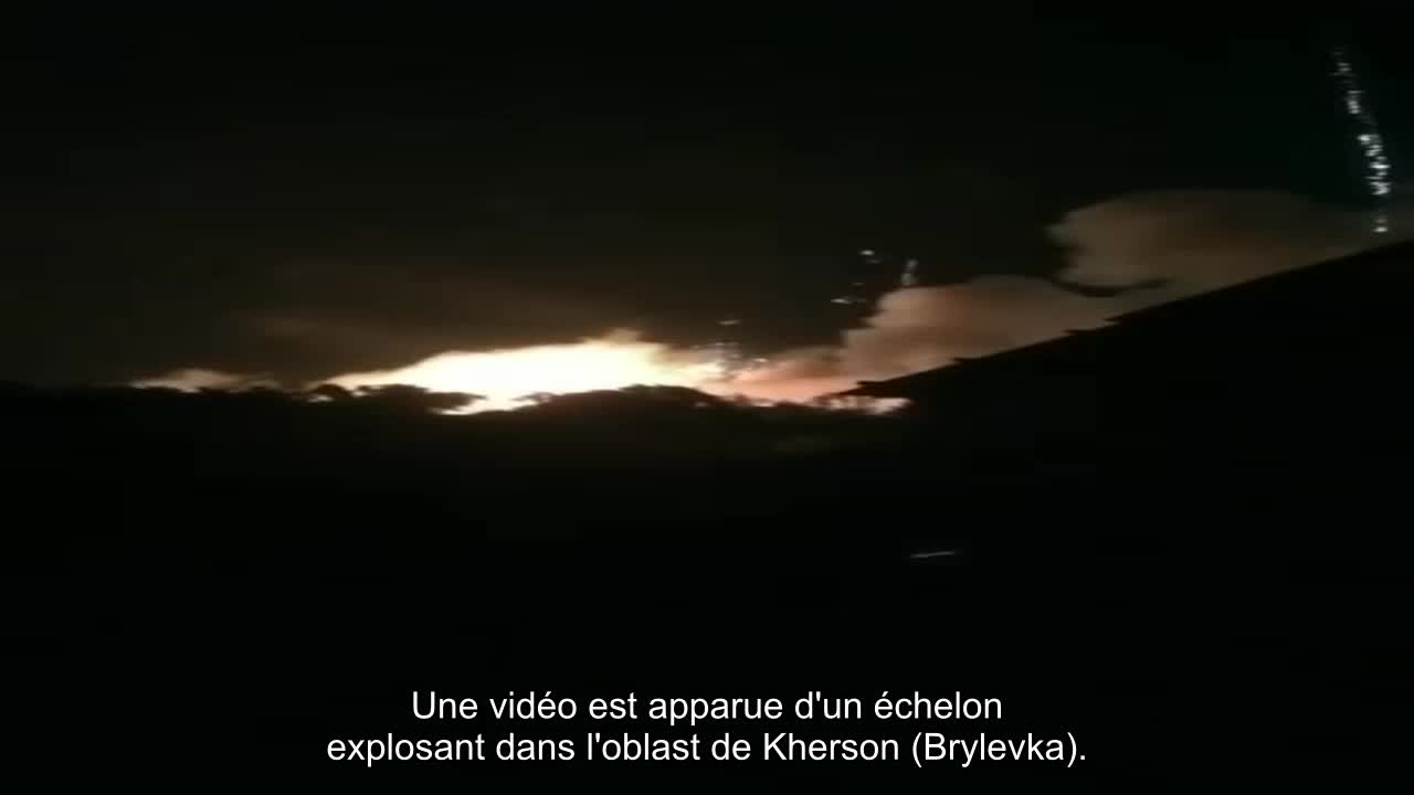 Il y avait une vidéo d'un échelon avec l'explosion du matériel des occupants dans la région de Kher