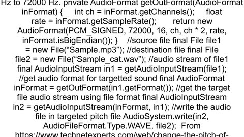Java sound How to dynamically adjust sound pitch
