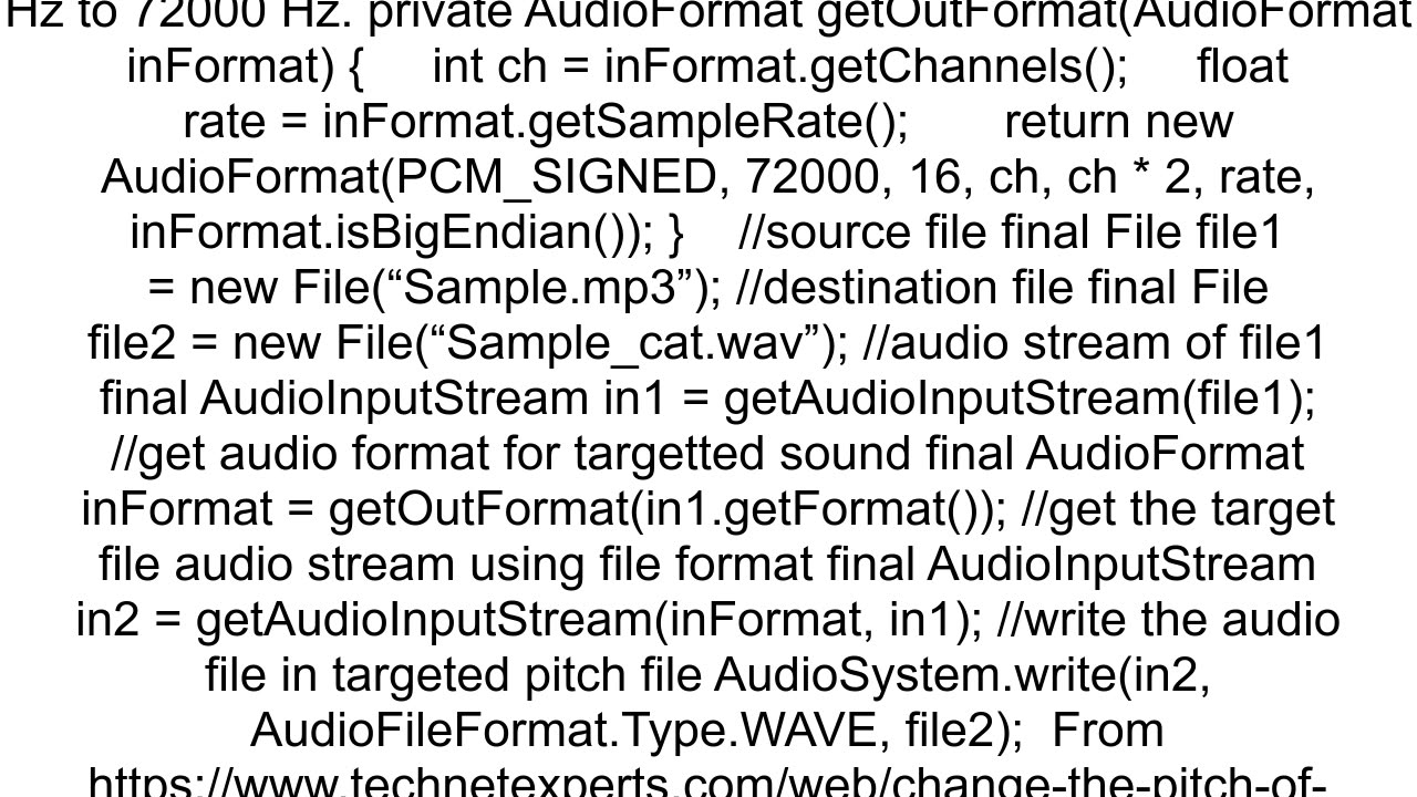 Java sound How to dynamically adjust sound pitch