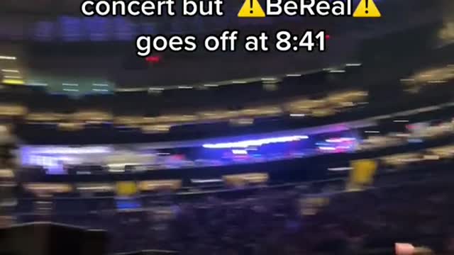 POV you're at your harry concert but-ABeReal goes off at 8:41