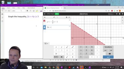 Graphing inequalities with Desmos