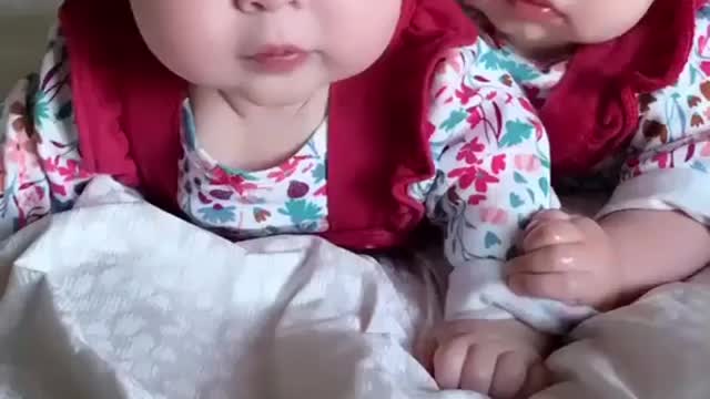 Cute and twin baby