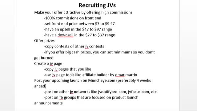 Product Launches Tips And Tricks - Part 3: RecruitJVS