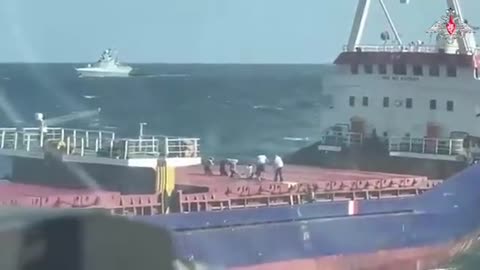 Russian pirats are taking control over a Turkish Vessel in the Black Sea