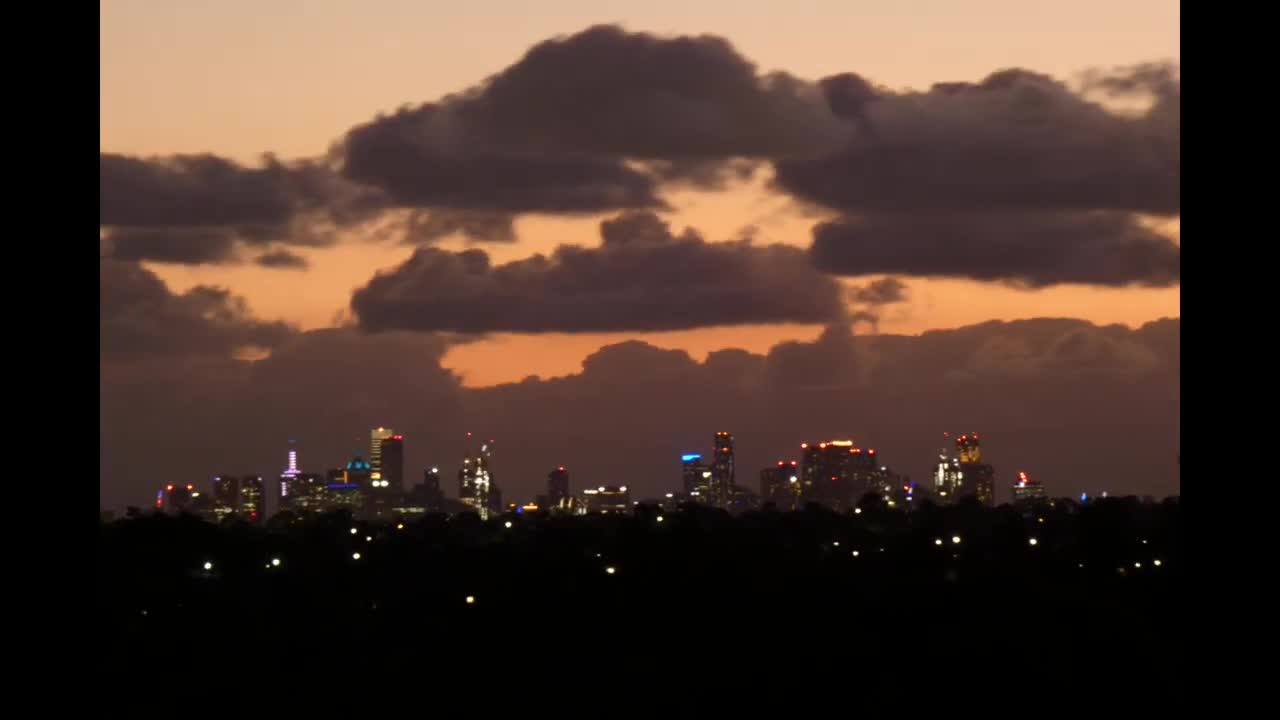 Melbourne AU city night time lapse