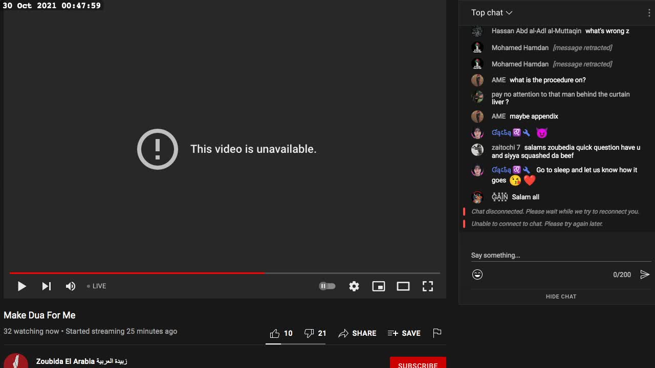 R Zoubida 2021-10-30 Make Dua For Me #incomplete #removed