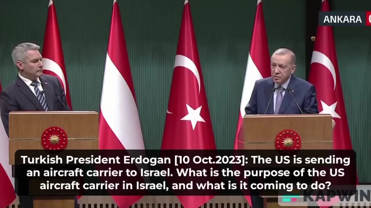 Turkish president is very concerned about our presence in Israel