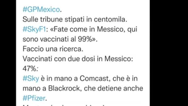 Telecronista Sky durante Gran Premio del Messico fa propaganda vaccinale con dati sparati ad cazzum