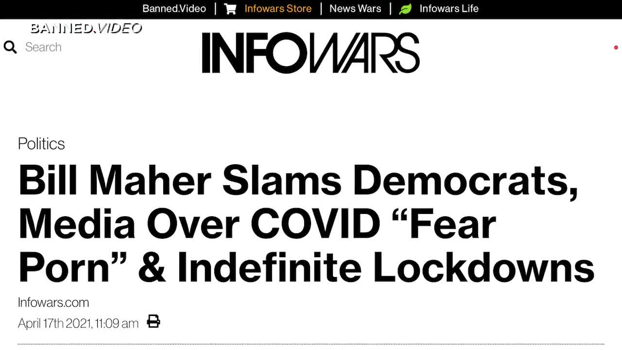 Watch Bill Maher Comes Out Against The Covid-19 Hoax