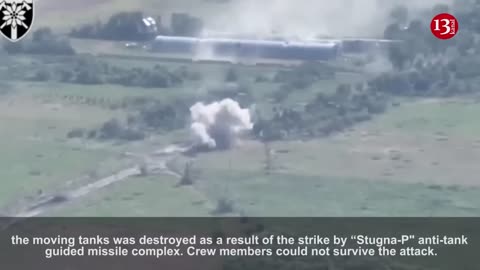 Ukraine military drone shows artillery strikes on Russian tanks launching fast attack in southeast