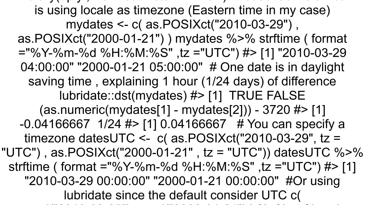 R Day Difference is Fraction Bug or Feature