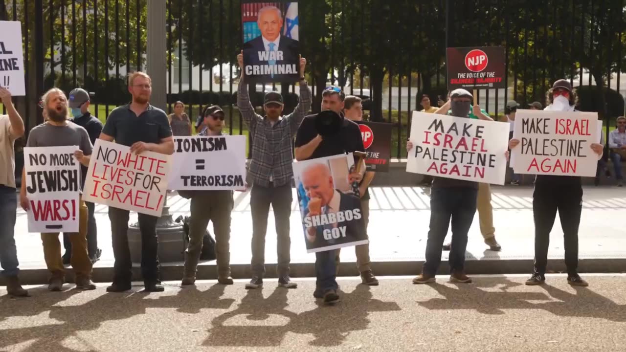 White men won’t fight for Israel (Washington DC Protest)