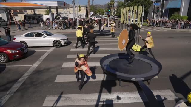 BTS performs a Concert in the Crosswalk