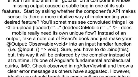 Angular component How can I force an output to be handled by parent component
